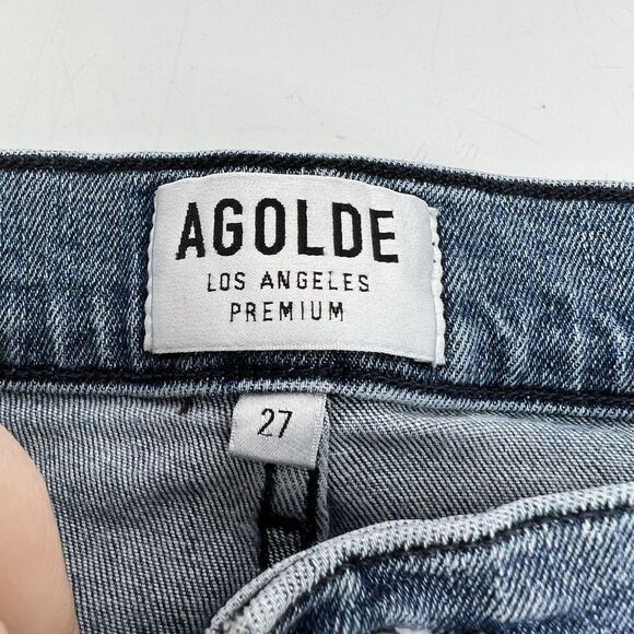 Agolde Distressed Skinny Jeans Size 27 - Picture 6 of 7